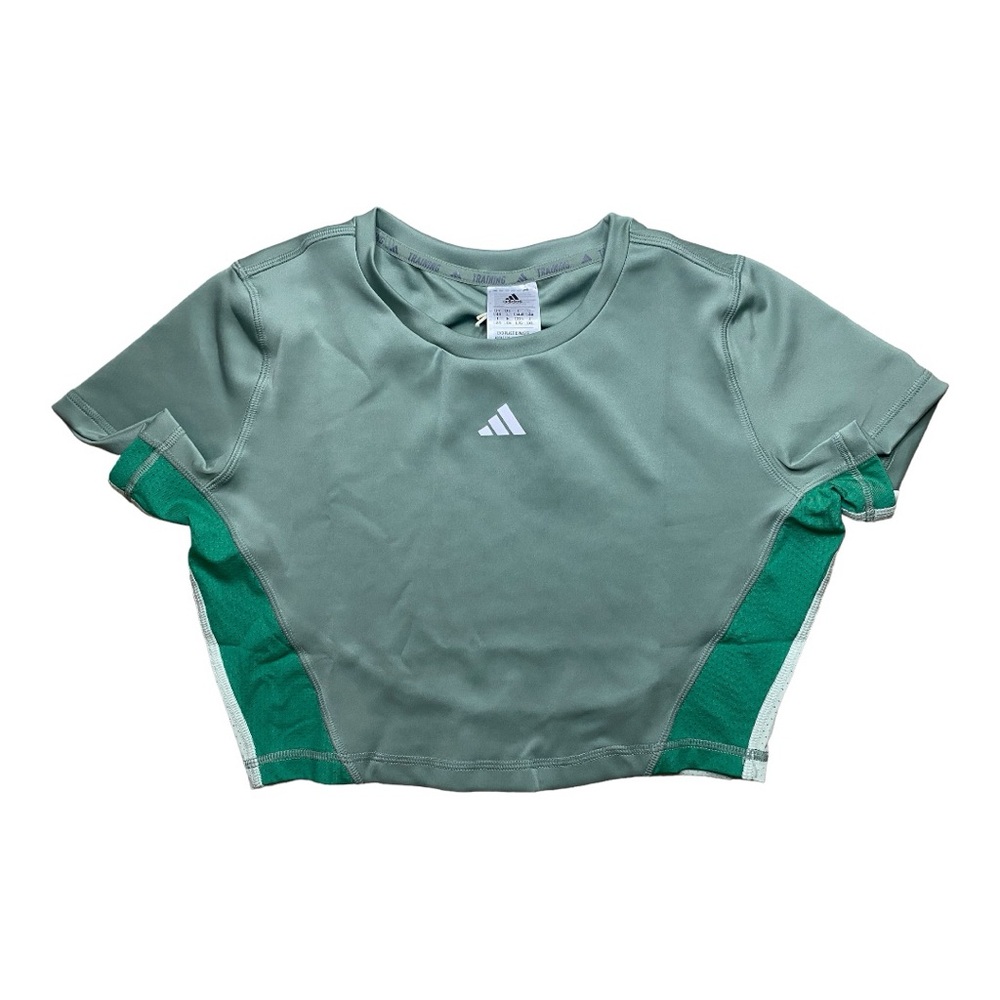 NWT: ADIDAS TRAINING COLORBLOCK CROP TOP, WOMEN SIZE LG